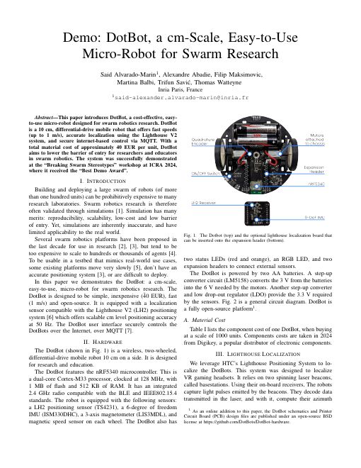First page of the DotBot demo paper.