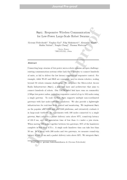 First page of the Mari journal paper.
