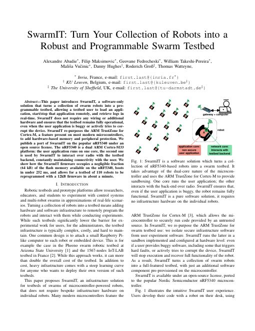 First page of the SwarmIT paper.
